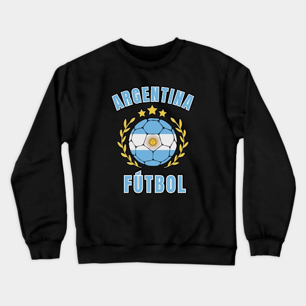 Argentina Fútbol Crewneck Sweatshirt by footballomatic